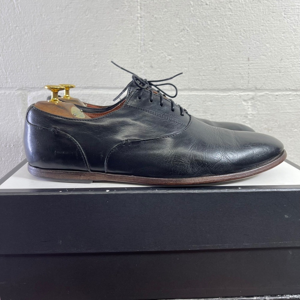 Buttero Black Leather Oxford Dress Shoes Low Lace up Men's Size 42 EU/9 US